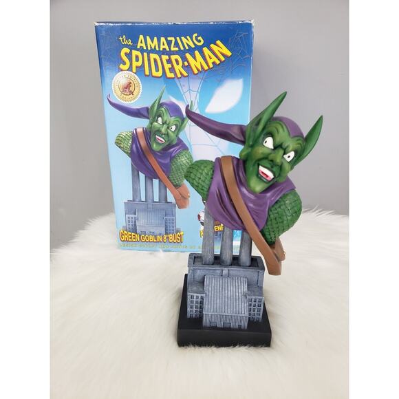 Marvel Green Goblin Mini Bust Statue #650/1964 By Dynamic Forces Spiderman 8" - Picture 1 of 8
